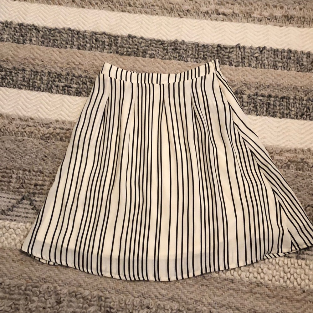 Longer striped skirt